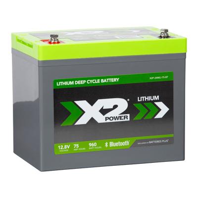 12V 75Ah Lithium Deep Cycle Battery with Bluetooth - right