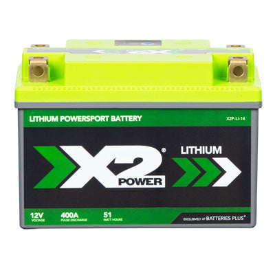 Lithium Iron Phosphate X2P14 Powersport Battery - front