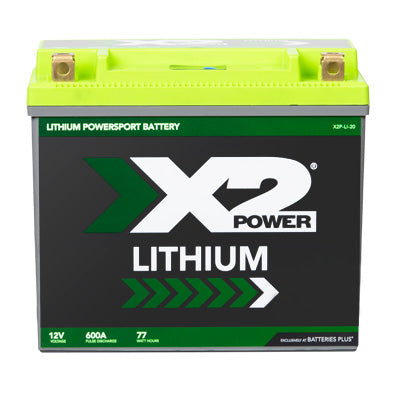 Lithium Iron Phosphate X2P20 Powersport Battery - front