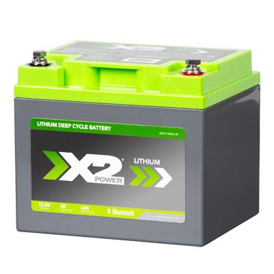 12V 50Ah Lithium Deep Cycle Battery with Bluetooth - left