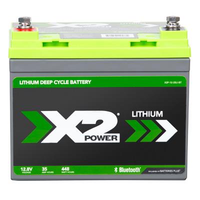 12V 35Ah Lithium Deep Cycle Battery with Bluetooth - front