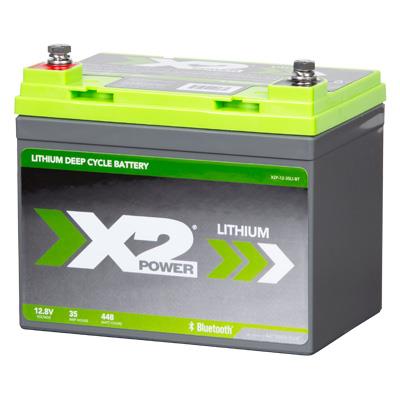 12V 35Ah Lithium Deep Cycle Battery with Bluetooth - left