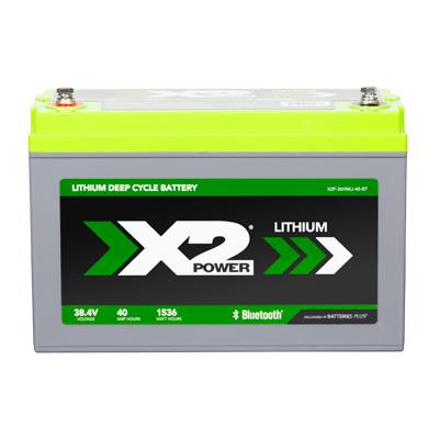 36V 40Ah Lithium Deep Cycle Battery with Bluetooth - front