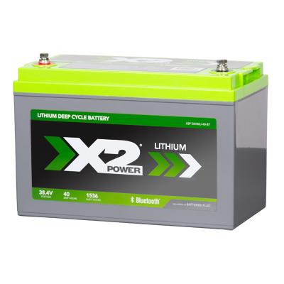 36V 40Ah Lithium Deep Cycle Battery with Bluetooth - left