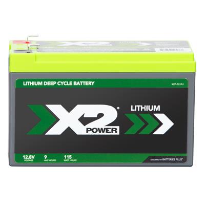 12V 9Ah Lithium Deep Cycle Battery - front