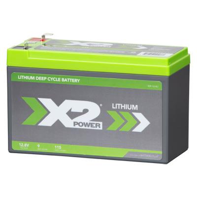 12V 9Ah Lithium Deep Cycle Battery - left
