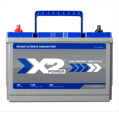 Group 31T 1150CCA Premium AGM Heavy Duty Battery - front
