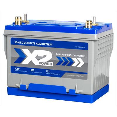 12V 65Ah AGM Deep Cycle Marine & RV Battery – X2Power Battery
