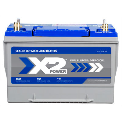 WEST MARINE Dual-Purpose AGM Battery, 190 Amp Hours, 6V, Group GC2